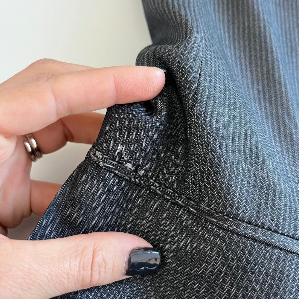 Canali Men's Suit Jacket Gray Stripe Made In Italy Wool Eur 52r Us 42r View 6